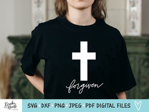 Forgiven SVG Cut File | Christian t-shirt SVG | png | jpeg | dxf | Cricut SVG | Silhouette | Instant Download | farmhouse sign svg SVG Brooke Nicole Designs 