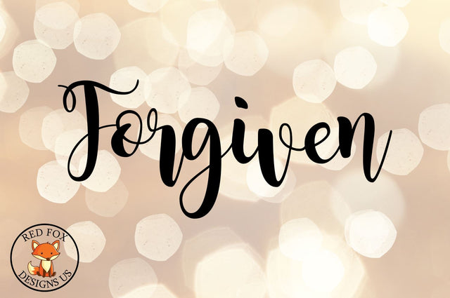 Forgiven Svg Png Dxf, Scripture Svg, cut file SVG RedFoxDesignsUS 