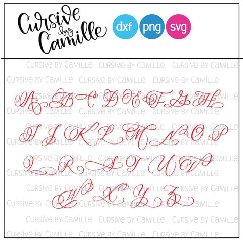 Formal Calligraphy Alphabet A thru Z Hand Lettered Cut File Limited Time Sale! SVG Cursive by Camille 
