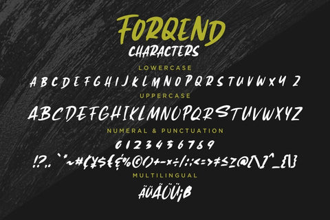Forqend Brush Typeface Font Creatype Studio 