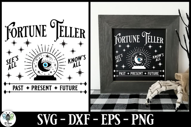 Fortune Teller SVG | Vintage Halloween Sign Cut File SVG B Renee Design 