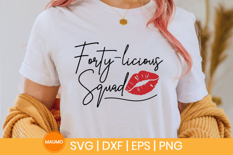 Forty-licious squad, 40th birthday svg quote SVG Maumo Designs 