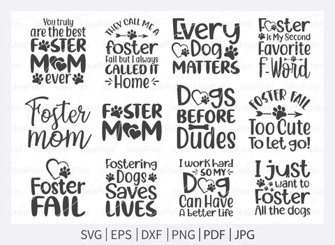 Foster Dog, Adopt svg, Foster Dog bundle, Pet svg, Dog svg, Dog Bandana, Dog Life svg, Dog Mom, Cut Files for Crafters SVG Dinvect 