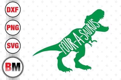 Four A Saurus SVG, PNG, DXF Files SVG BMDesign 