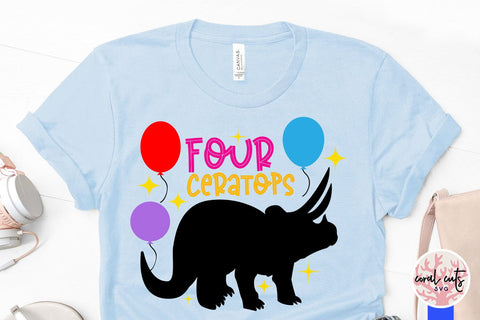 Four ceratops - Birthday SVG EPS DXF PNG Cutting File SVG CoralCutsSVG 