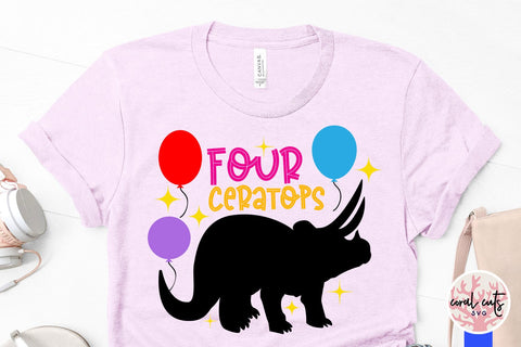 Four ceratops - Birthday SVG EPS DXF PNG Cutting File SVG CoralCutsSVG 