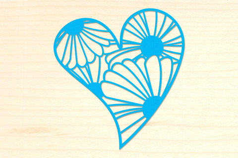 Four Floral Hearts SVG paper cut files SVG Angel on Empire 