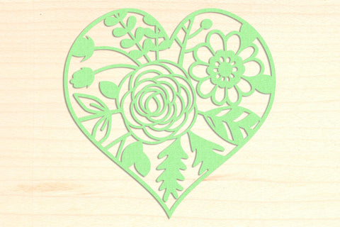 Four Floral Hearts SVG paper cut files SVG Angel on Empire 