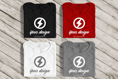 Four Folded Tees Craft PNG Mockup Mock Up Photo Risa Rocks It 