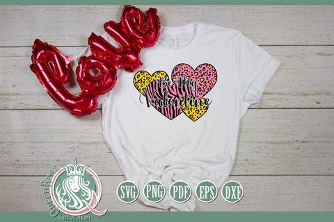 Four Hearts Be Valentine SVG SVG QueenBrat Digital Designs 