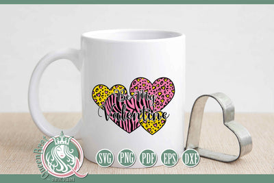 Four Hearts Be Valentine SVG SVG QueenBrat Digital Designs 