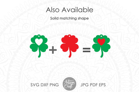 Four Leaf Clover Earrings SVG, Saint Patrick's Day Earrings SVG Artisan Craft SVG 
