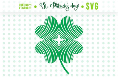 Four-Leaf Clover SVG - St. Patrick's Day Vector SVG VectorSVGdesign 
