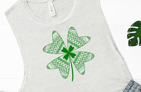 Four Leaf Clover Zentangle SVG | So Fontsy SVG So Fontsy Design Shop 