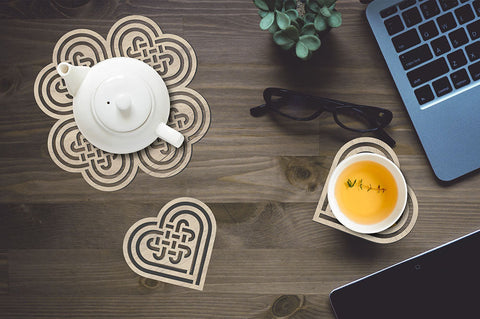 Four leaf lucky clover svg, Irish coasters svg, Shamrock Decor SVG LanaMagDigital 