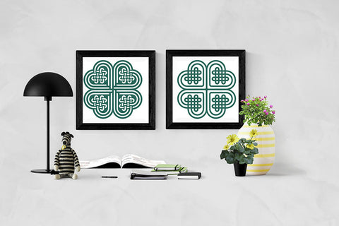 Four leaf lucky clover svg, Irish coasters svg, Shamrock Decor SVG LanaMagDigital 