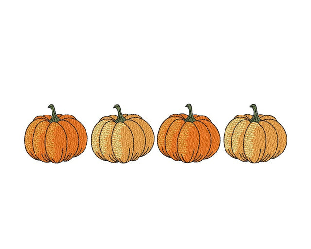 Four Pumpkin Embroidery Design, Pumpkin Machine Embroidery Files, Autumn Pumpkin Embroidery Design, 4 sizes, Instant Download Embroidery/Applique DESIGNS Nino Nadaraia 