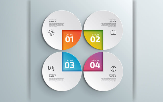 Four steps business infographic template SVG naemmiah021 