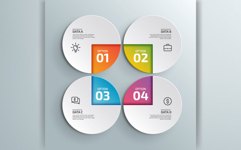 Four steps business infographic template SVG naemmiah021 