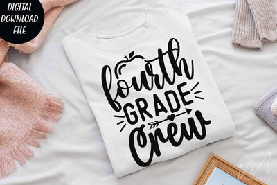 Fourth grade crew svg, Halloween t shirt svg, Fourth grade crew teacher svg, Fourth grade group shirt, teacher gift shirt, comfort color shirt, teacher t shirt svg SVG Isabella Machell 