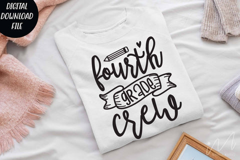 Fourth grade crew svg, Halloween t shirt svg, Fourth grade crew teacher svg, Fourth grade group shirt, teacher gift shirt, comfort color shirt, teacher t shirt svg SVG Isabella Machell 