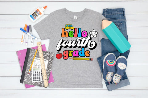 Fourth Grade First Day School I Back to School Sublimation Sublimation Happy Printables Club 