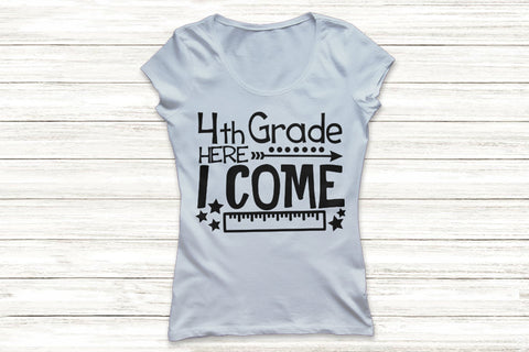 Fourth Grade Here I Come| 4th Grade SVG Cutting Files. SVG CosmosFineArt 