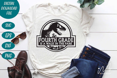 Fourth grade is a Walk in the Park svg, fourth grade teacher svg, teacher t shirt svg SVG Isabella Machell 