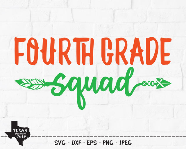 Fourth Grade Squad | School SVG SVG Texas Southern Cuts 