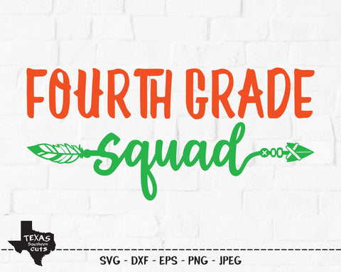 Fourth Grade Squad | School SVG SVG Texas Southern Cuts 