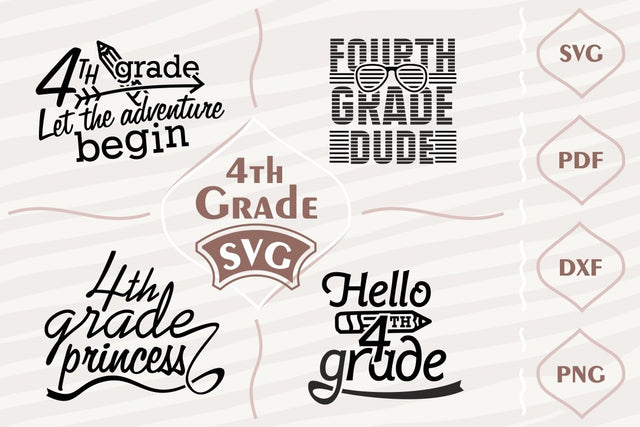 Fourth grade SVG bundle SVG Digital Mojito 