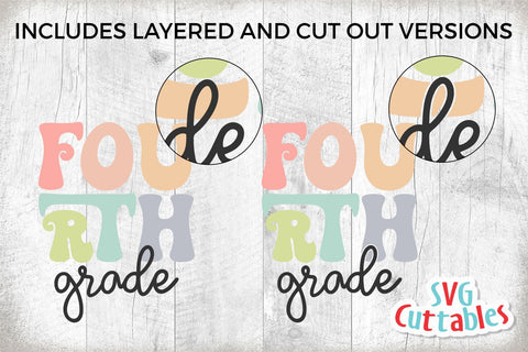 Fourth Grade Teacher svg - 4th Grade Cut File - Teacher svg - dxf - eps - png - Cut File - Silhouette - Cricut - Digital Download SVG Svg Cuttables 