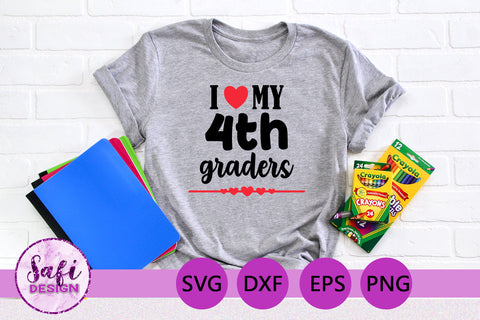 Fourth Grade Teachers Cut File Bundle SVG Safi Design 