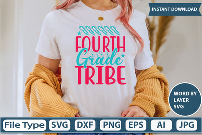 Fourth Grade Tribe Svg Cut File SVG DesignPlante 503 