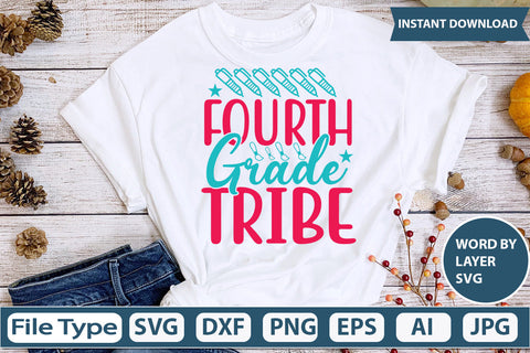 Fourth Grade Tribe Svg Cut File SVG DesignPlante 503 