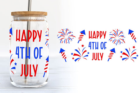 Fourth of July Libbey Can Glass SVG Bundle SVG B Renee Design 