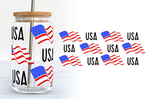 Fourth of July Libbey Can Glass SVG Bundle SVG B Renee Design 