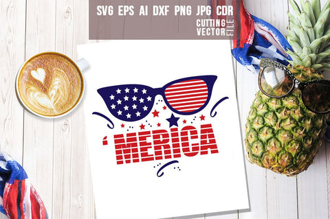 Fourth of July 'Merica SVG SVG VectorSVGdesign 