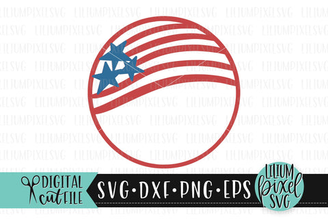 Fourth of July Round Frame Mini Bundle Set SVG Lilium Pixel SVG 