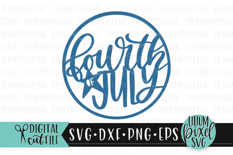 Fourth of July Round Frame Mini Bundle Set SVG Lilium Pixel SVG 