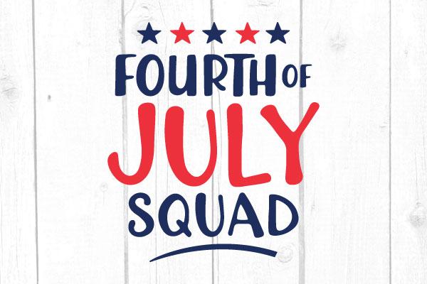 Fourth Of July Squad Svg SVG cricutfilesmg 