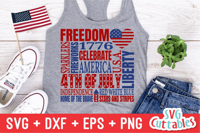 Fourth of July Subway Art Svg Cuttables 
