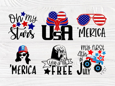 Fourth of July SVG Bundle, Patriotic Svg, USA Svg SVG TonisArtStudio 