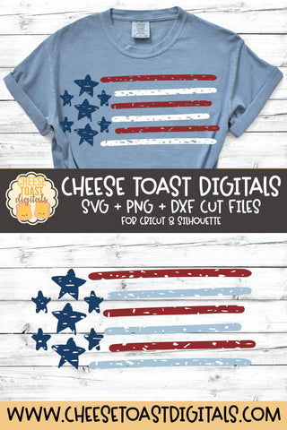 Fourth of July SVG | Distressed US Flag SVG Cheese Toast Digitals 