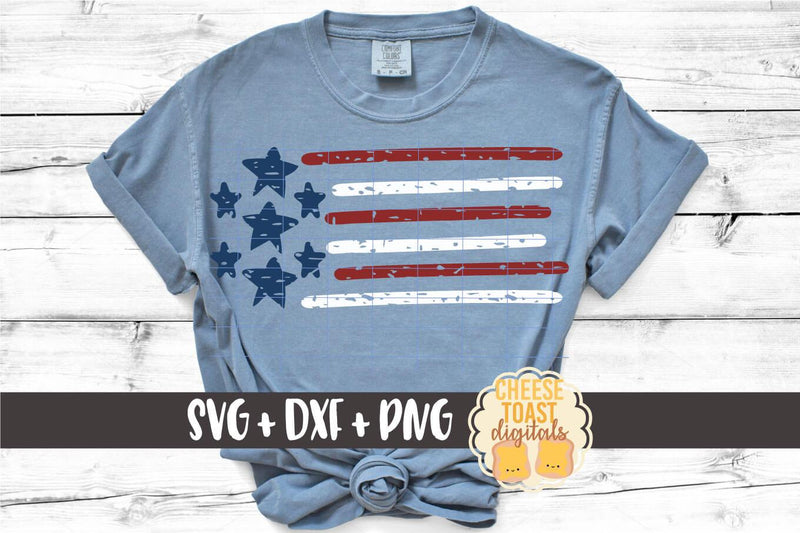 Fourth of July SVG | Distressed US Flag SVG Cheese Toast Digitals 