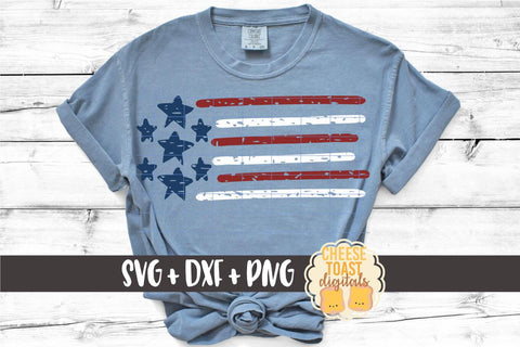 Fourth of July SVG | Distressed US Flag SVG Cheese Toast Digitals 
