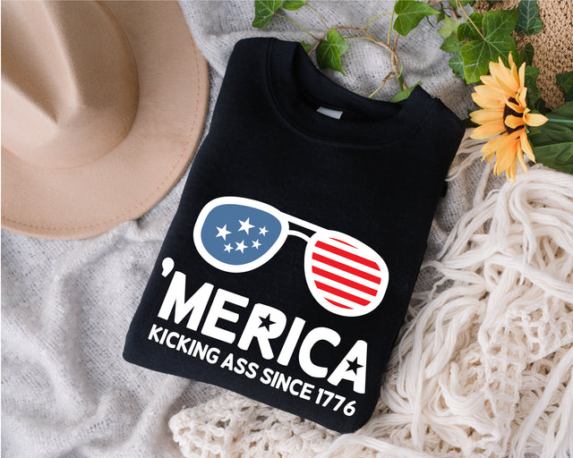 Fourth of July Svg, Merica Svg, Independence day, Memorial day, Kicking ass since 1776, 4th of July Svg, Patriotic Svg, Svg Files For Cricut SVG Fauz 