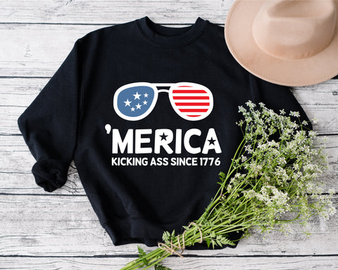 Fourth of July Svg, Merica Svg, Independence day, Memorial day, Kicking ass since 1776, 4th of July Svg, Patriotic Svg, Svg Files For Cricut SVG Fauz 