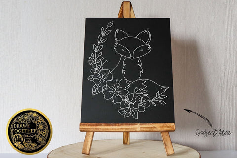 Fox 1 - Print Foil/Sketch n Cut Bundle Sketch DESIGN DrawnTogether with love 