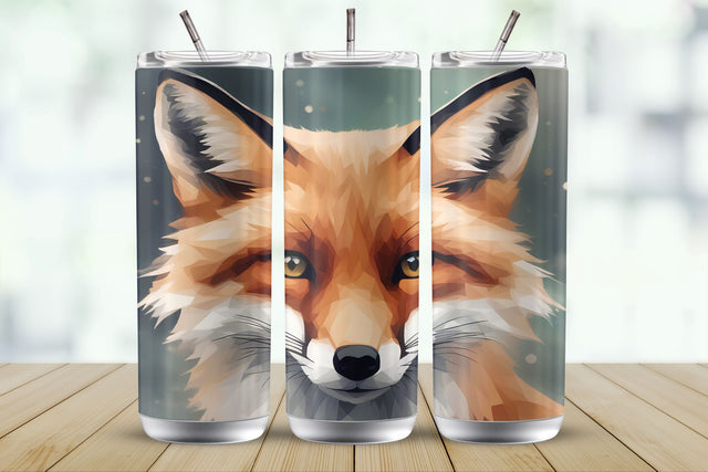Fox 20 Oz Tumbler Wrap Sublimation Design Sublimation MockupSvgVenue 